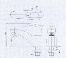 Vòi chậu lavabo nước lạnh inax LFV-11A